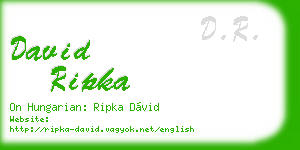 david ripka business card