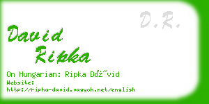 david ripka business card